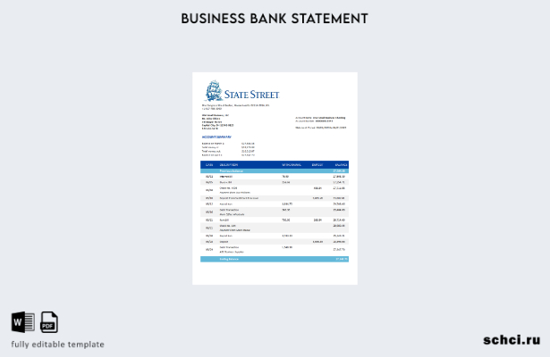 цифровая загрузка банковской выписки организации State Street Bank в формате Wor